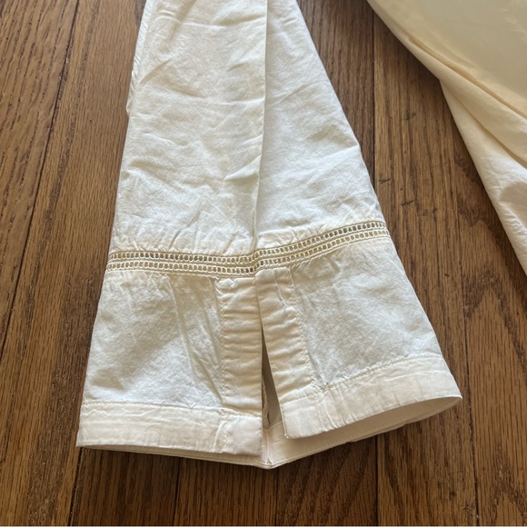 Khaddi Pakistani Kurta Cream & Pink Embroidery Tunic  Side Slits Size 8 - Picture 4 of 6